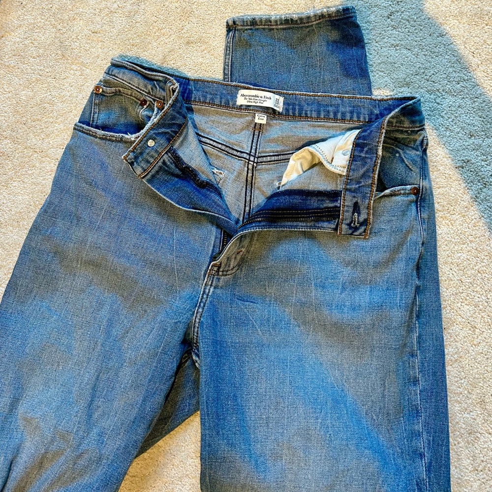 Abercrombie & Fitch Blue Straight Leg Jeans